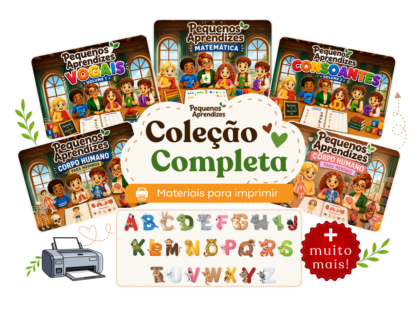 Professora e apostilas da Coleção Completa